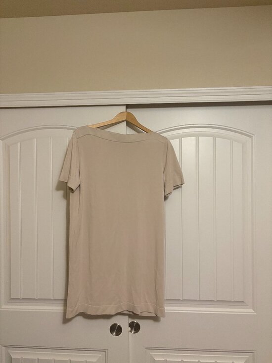 COS Dresses & Skirts - COS Knit Midi Dress US Size Small Tan Beige Short Sleeve Boatneck Neutral Casual